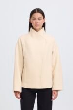Κοντό Παλτό με Oversized Γιακά ICHI - Image 3