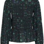 Μπλούζα ICHI με Σούρες και Floral Print