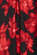 Midi Floral Φόρεμα με Κόκκινα Λουλούδια ICHI - Image 3