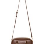 Καφέ Crossbody Τσάντα με Χερούλια ICHI