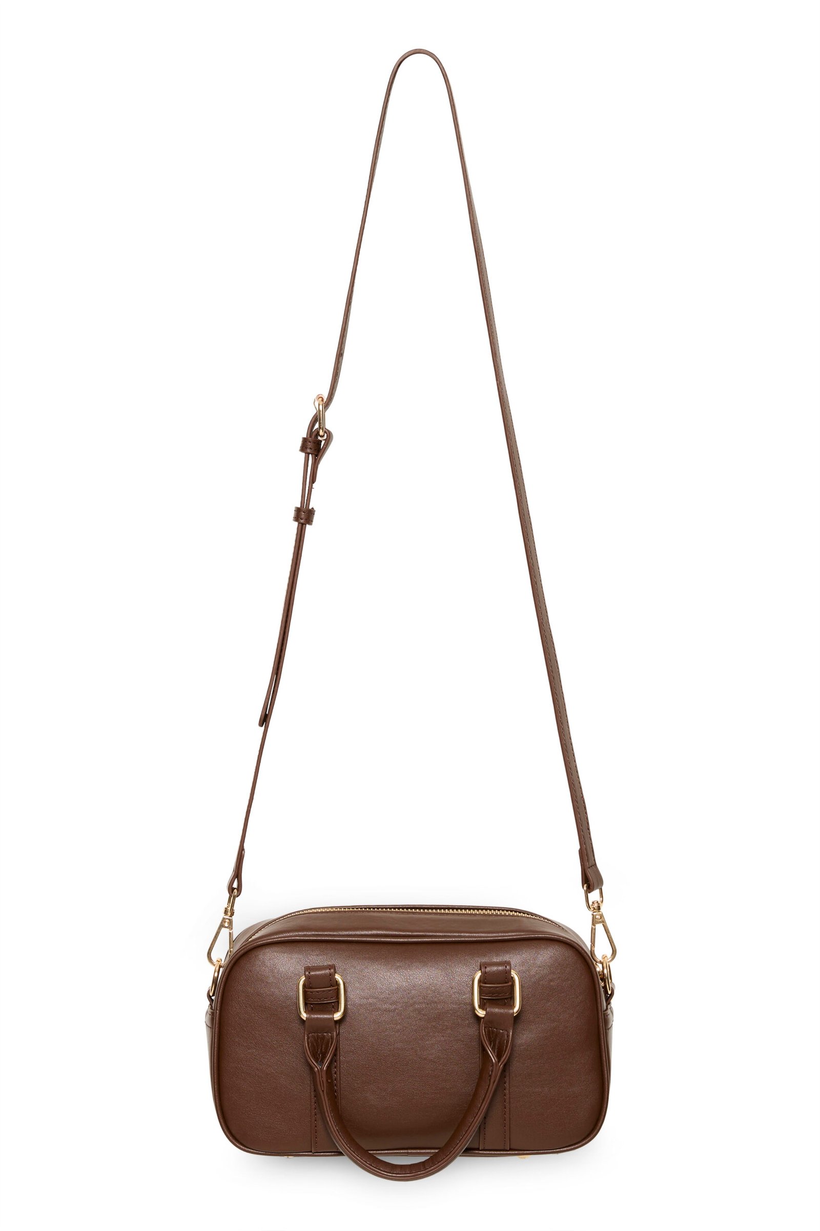 20126423-1 Καφέ Crossbody Τσάντα με Χερούλια ICHI - Image 1