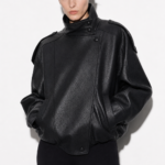 Lumina Μαύρο Oversized Jacket Δερματίνη