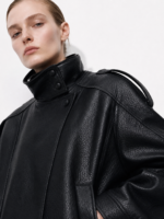 Lumina Μαύρο Oversized Jacket Δερματίνη - Image 2