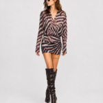 Mini Κρουαζέ Φόρεμα Animal Print
