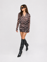 Mini Κρουαζέ Φόρεμα Animal Print - Image 2