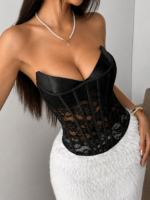 Δαντελένιος Κορσές Bustier με Μπανέλες - Image 2