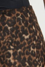 Ichi Animal Print Mini Φούστα σε Καφέ & Μαύρο - Image 4