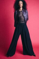 Μαύρη Σχεδιαστική Παντελόνα ICHI με Wide Leg Γραμμή - Image 3